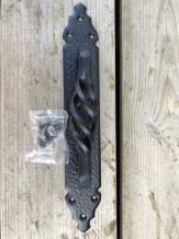 Poignée de porte en fer forgé pour porte, poignée ouverte joliment tournée