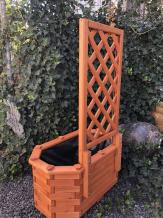 Pflanzgefäß mit Pergola, Holz, Blumenkasten aus Holz
