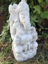 Ganesha - stenen beeld - 75 cm - klassiek wit - hindoeïsme