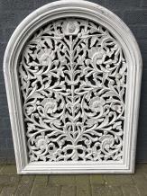 Groot massief houten Wandpaneel paneel, wash-grey