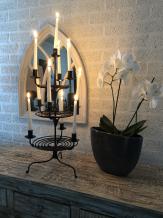 Chandelier, étagère 3 couches, fer forgé