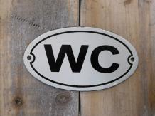 Emailleschild 'WC' für die Tür