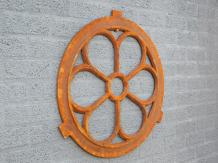 Gietijzeren stalraam rond groot 70 cm