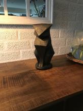 Chat - fonte - 26 cm - image abstraite - noir