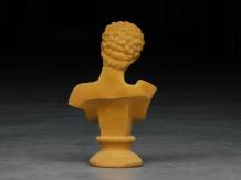 Statue d'Adam, finition en velours, couleur ocre