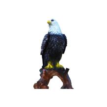 Adelaar op boomstronk - polystone beeld - 37 cm - in kleur