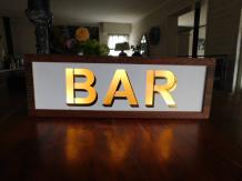 'BAR' - Enseigne néon LED - Décoration murale - 30 x 10 cm