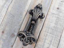 Heurtoir de porte, heurtoir Schlangua pour porte, fonte aspect laiton antique