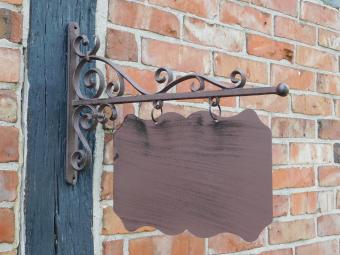 Uithangbord Rechthoekig XL - Gietijzer - Bruin