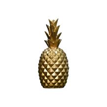 Ananas - polystone beeld - 68 cm - goudkleurig - in detail