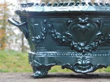 Plantenbak Art Nouveau - 55 cm - aluminum - donkergroen - klassiek