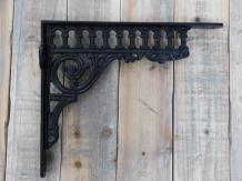 Attraktive dekorative Wandhalterung, Regalstütze, mattschwarz