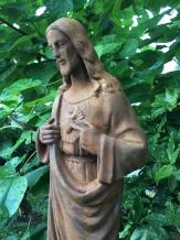 Jesus - Heiliges Herz - Steinstatue - 82 cm - Oxid