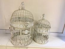 Set ronde metalen vogelkooitjes, klassieke stijl