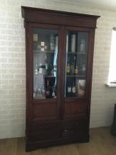 Schöner antiker Teakholz-Getränkeschrank, dunkelbraun