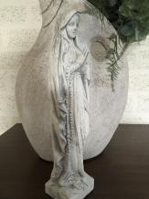 Betende Maria - Steinstatue - 30 cm - klassisch weiß