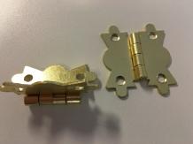 Metalen scharnieren sier setje - messing-glans-kleur