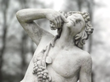 Bacchus - statue en pierre - 140 cm - raisins - blanc - romain