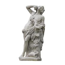 Bacchus - stenen beeld - 140 cm - druiven - wit - Romeins