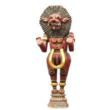 Balinese tijger - handgemaakt van hout - 290 cm - rood