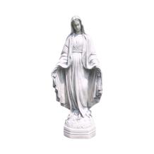 Maria - stenen beeld - 70 cm - klassiek wit - in detail