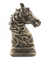 Belle statue de cheval en fonte, aspect bronze