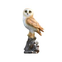 Uil - op boomstronk - polystone - 35 cm - gedetailleerd