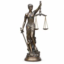 Vrouwe Justitia – 76 cm – bronslook polyresin beeld
