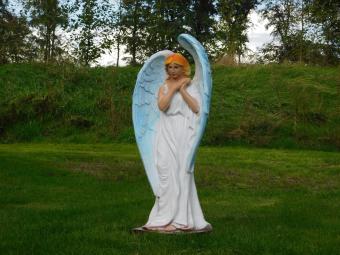 Engelsstatue in Farbe - 80 cm - Polystone
