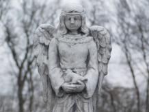 Ange debout - statue en pierre - 45 cm