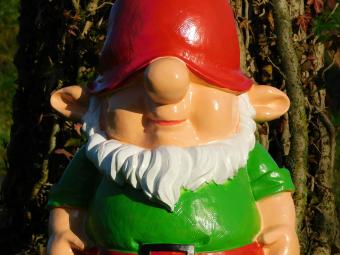 Gnom - Polystone Statue - 77 cm - grün