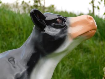 Vache - statue en polystone - 70 cm - en couleur réaliste