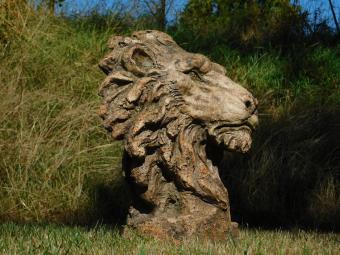 Beeld Leeuwenkop - 50 x 40 cm - Polystone 