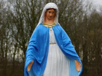Maria - Polystone-Statue - 60 cm - in Farbe und Detail