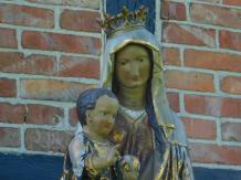 Maria mit Jesus - Polystone-Statue - 130 cm - Antik-Look