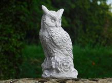 Uhu – Tierstatue aus Stein – 29 cm – klassische Dekoration