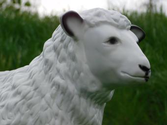 Mouton - statue en polystone - 80 cm - couleur blanche - avec détails