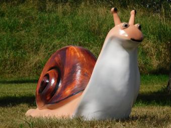 Skulptur Schnecke XL – 100 cm – Polystone