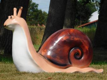 Skulptur Schnecke XL – 100 cm – Polystone