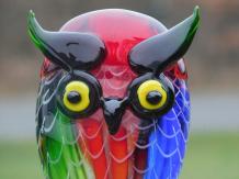 Glasdekor Bild einer Eule, Tierbild