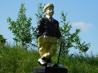 Vintage Statue Golfer - 75 cm - Terracotta - einmalig