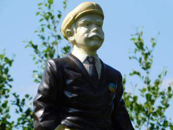 Vintage Statue Golfer - 75 cm - Terracotta - einmalig