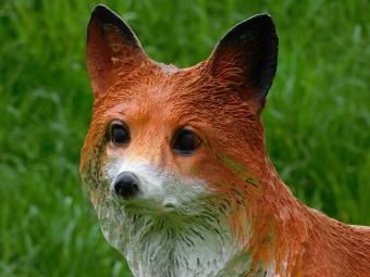 Fuchs - Polystone Statue - 50 cm - realistische Farben