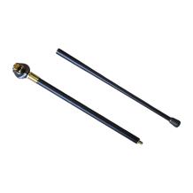Wandelstok tijger, aluminium met messing handvat - 90 cm