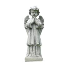 Biddende engel - staand - stenen beeld - 70 cm - op voet