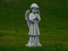 Ange en prière - debout - statue en pierre - 70 cm - sur socle