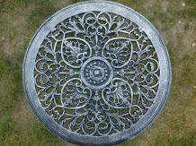 Table d'appoint extérieure, fonte lourde, table de jardin