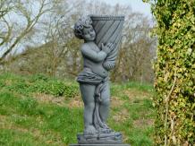Engel - met vaas - stenen beeld - 70 cm - bloempot