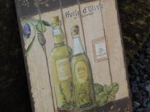 Panneau décoratif nostalgique, huile d'olive italienne, photo murale