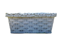 Stenen bloembak – 90 cm – klassiek design – met reliëf